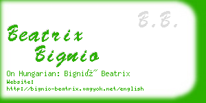 beatrix bignio business card